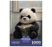 Rompecabezas De 1000 Piezas para Adolescentes Grumpy Panda Reading on Toilet Rompecabezas para Adolescentes Juego Práctico Desafío Difícil Oferta como Regalo para Toda La Familia 70x50cm/1000pcs