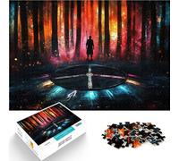 Rompecabezas de 1000 Piezas para Adolescentes Guardianes del Bosque de Brasas - Portal del Bosque Místico Juego desafiante Obra de Arte 38x26cm