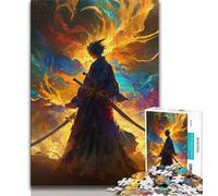 Rompecabezas de 1000 Piezas para Adolescentes, guerrera Ninja Japonesa, 1000 Piezas para Adultos, Juguetes educativos, Juegos antiestrés, cumpleaños (tamaño 38x26cm)