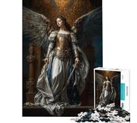 Rompecabezas de 1000 Piezas para Adolescentes Guerrero Angélico Ayuda a ejercitar el Cerebro decoración de Pared Juguetes para el hogar Apto para Mayores de 14 años (38x52cm)