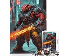 Rompecabezas de 1000 Piezas para Adolescentes Guerrero ardiente en un Entorno Urbano Juego Educativo para Toda la Familia Juguete Decorativo para la Pared cumpleaños y Navidad