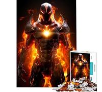 Rompecabezas de 1000 Piezas para Adolescentes Guerrero Cibernético Flamme Juguete Educativo de 1000 Piezas Desafío difícil Juego Divertido y desafiante para Toda la Familia (50x75cm)