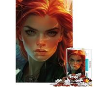 Rompecabezas de 1000 Piezas para Adolescentes Guerrero de Pelo de Fuego Desafiante de completar Decoración Juguetes antiestrés para Mayores de 14 años 38x26cm