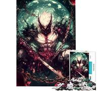 Rompecabezas de 1000 Piezas para Adolescentes Guerrero Demonio encadenado Rompecabezas Divertidos para Adolescentes Juegos de análisis y lógica cumpleaños y Navidad (38x26cm)