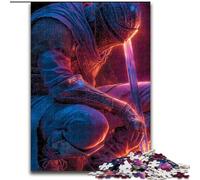 Rompecabezas de 1000 Piezas para Adolescentes Guerrero Misterioso, para Mayores de 14 años Decoración del hogar como Regalo para Toda la Familia y Amigos tamaño 26x38cm