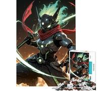 Rompecabezas de 1000 Piezas para Adolescentes Guerrero Ninja Cyberpunk con Espada Juego Familiar Que desafía la Inteligencia Juguetes adictivos Obra de Arte Regalo Actividades Familiares (38x52cm)