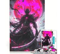 Rompecabezas de 1000 Piezas para Adolescentes: Guerrero Oscuro bajo la Luna de Sangre, Juego Educativo, Actividades Divertidas para Hacer en casa, fortalece el Amor Entre Parejas 38x52cm