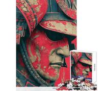 Rompecabezas de 1000 Piezas para Adolescentes Guerrero samurái en Primer Plano Juegos educativos antiestrés Juguetes para armar ejercita el Cerebro (50x75cm)