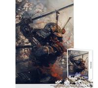 Rompecabezas de 1000 Piezas para Adolescentes Guerrero samurái Juguetes antiestrés japoneses Regalos de Amigo Secreto Juegos de relajación Mejora del Amor en Pareja tamaño 38x26cm