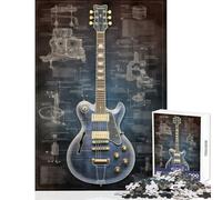 Rompecabezas de 1000 Piezas para Adolescentes Guitarra eléctrica anatomía Juguetes antiestrés Regalos de Amigo Secreto Juego de ingenio desafiante para completar tamaño 50x75cm