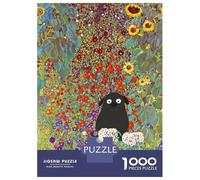 Rompecabezas De 1000 Piezas para Adolescentes Gustsav Klimt Funny Dog Garden Rompecabezas DIY Juguetes Mejora La Memoria Oferta como Regalo para Toda La Familia 38x26cm/1000pcs