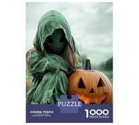 Rompecabezas De 1000 Piezas para Adolescentes Halloween Alien with Pumpkin Rompecabezas para Adolescentes Juguetes Antiestrés Regalos para Mujeres Regalos para Reducir El Estrés 52x38cm/1000pcs