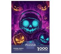Rompecabezas De 1000 Piezas para Adolescentes Halloween Gamer Skull Rompecabezas Juguetes DIY Pero Divertidos Y Humorísticos Cumpleaños Y Navidad 52x38cm/1000pcs