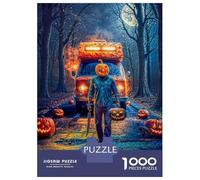 Rompecabezas De 1000 Piezas para Adolescentes Halloween Horror in The Woods Rompecabezas para Adolescentes Juego De Ingenio Mejora La Memoria Diversión En Casa Actividades, 38x26cm/1000pcs