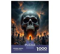 Rompecabezas De 1000 Piezas para Adolescentes Halloween Horror Skull Rompecabezas para Adultos Juego Práctico Decoración Gran Regalo para Jugar 70x50cm/1000pcs