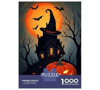 Rompecabezas De 1000 Piezas para Adolescentes Halloween Night Haunted House Rompecabezas para Adolescentes Juegos Relajantes Difícil Regalos para Amigos Y Familiares 70x50cm/1000pcs