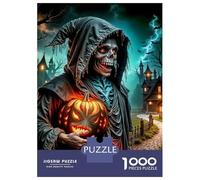 Rompecabezas De 1000 Piezas para Adolescentes Halloween Pumpkin Ghostly Figure Rompecabezas para Adultos Juegos Familiares Difícil Regalo De Cumpleaños, Regalos, 38x26cm/1000pcs