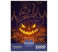 Rompecabezas De 1000 Piezas para Adolescentes Halloween Pumpkin Scarecrow Rompecabezas para Adolescentes Juguetes DIY Análisis Y Lógica para Cumpleaños, Navidad 70x50cm/1000pcs