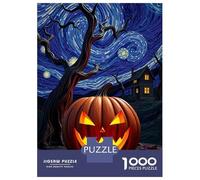 Rompecabezas De 1000 Piezas para Adolescentes Halloween Pumpkin Starry Night Rompecabezas para Adolescentes Juegos Relajantes Difícil Regalos para Amigos Y Familiares 70x50cm/1000pcs