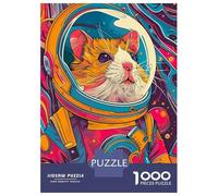 Rompecabezas De 1000 Piezas para Adolescentes Hamster Astronaut Space Rompecabezas para Adultos Juegos Familiares Regalos para Mujeres Cumpleaños 38x26cm/1000pcs