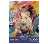 Rompecabezas De 1000 Piezas para Adolescentes Hamster in Paint Bird View Rompecabezas para Adultos Juegos Relajantes Mejora La Memoria Ayuda A Ejercitar El Cerebro 70x50cm/1000pcs