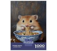 Rompecabezas De 1000 Piezas para Adolescentes Hamster's Noodle Feast-1 Rompecabezas para Adultos Juegos Relajantes Decoración De Pared para Cumpleaños, Navidad 38x26cm/1000pcs