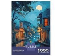 Rompecabezas De 1000 Piezas para Adolescentes Hanoi, Vietnam Canal at Night Rompecabezas para Adultos Juegos Relajantes Montaje De Patrones Regalos para Amigos Y Familiares 38x26cm/1000pcs