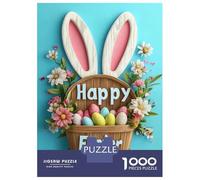 Rompecabezas De 1000 Piezas para Adolescentes Happy Easter Basket Rompecabezas para Adultos Juego Familiar Pero Divertido Y Humorístico Desafío Educativo 52x38cm/1000pcs