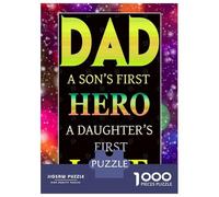 Rompecabezas De 1000 Piezas para Adolescentes Happy Fathers Day Rompecabezas para Adultos Juegos Familiares Corte De Precisión Regalos Y Cumpleaños Únicos 52x38cm/1000pcs