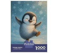Rompecabezas De 1000 Piezas para Adolescentes Happy Penguin on Ice Rompecabezas para Adolescentes Juegos Relajantes Difícil Regalos para Amigos Y Familiares 70x50cm/1000pcs