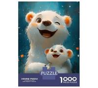 Rompecabezas De 1000 Piezas para Adolescentes Happy Polar Bear Family Rompecabezas para Adultos Juego Práctico Decoración del Hogar Cumpleaños Y Navidad 70x50cm/1000pcs