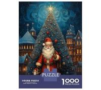 Rompecabezas De 1000 Piezas para Adolescentes Happy Xmas Santa Claus Rompecabezas para Adolescentes Juguetes Antiestrés Regalos para Mujeres Regalos para Reducir El Estrés 70x50cm/1000pcs