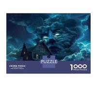 Rompecabezas De 1000 Piezas para Adolescentes Haunted House Halloween Decorations Rompecabezas para Adultos Juego Práctico Decoración Gran Regalo para Jugar 70x50cm/1000pcs