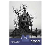 Rompecabezas De 1000 Piezas para Adolescentes Haunting Treehouse on The Beach Rompecabezas para Adultos Juego Práctico Mejora La Memoria Regalo De Cumpleaños, Regalos, 52x38cm/1000pcs
