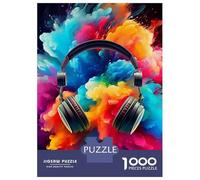 Rompecabezas De 1000 Piezas para Adolescentes Headphones Music Rompecabezas para Adolescentes Juegos Relajantes Difícil Regalos para Amigos Y Familiares 52x38cm/1000pcs