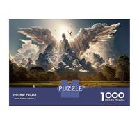 Rompecabezas De 1000 Piezas para Adolescentes Heavenly Angel in Clouds Rompecabezas para Adultos Juguete Decoración De Pared Patrón De Montaje Gran Regalo para Jugar 70x50cm/1000pcs