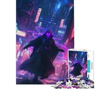 Rompecabezas de 1000 Piezas para Adolescentes hechicero Cyberpunk difícil y desafiante Pero Divertido y humorístico Juguete Decorativo para la Pared Apto para Mayores de 14 años 50x75cm