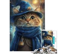 Rompecabezas de 1000 Piezas para Adolescentes Hechicero felino Encantado Rompecabezas para Adolescentes Juego de Carreras de Velocidad Manual Difícil y desafiante Juguetes de Juego 38x52cm
