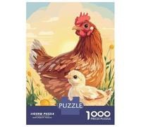 Rompecabezas De 1000 Piezas para Adolescentes Hen and Chick in Meadow Rompecabezas para Adultos Juegos Familiares Decoración del Hogar Regalos para Amigos Y Familiares 38x26cm/1000pcs