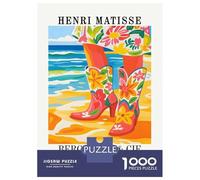 Rompecabezas De 1000 Piezas para Adolescentes Henri Matisse Floral Boots Beach Art Rompecabezas para Adultos Juegos Relajantes Desafío Difícil Diversión En Casa Actividades, 38x26cm/1000pcs