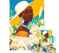Rompecabezas de 1000 Piezas para Adolescentes Hermosa Reina Lirio difícil y desafiante decoración del hogar Juegos relajantes para Mayores de 14 años 38x26cm