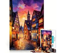 Rompecabezas de 1000 Piezas para Adolescentes Hermoso Amanecer bávaro,Arte de Bordes precisos,resolución de Problemas,Juego Divertido y Acogedor,decoración navideña (50x75cm)