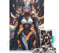 Rompecabezas de 1000 Piezas para Adolescentes: Hermoso ángel de Fuego, Juego Imposible, interacción Entre Padres e Hijos, Regalo de Juego desafiante 50x75cm
