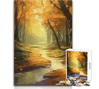 Rompecabezas de 1000 Piezas para Adolescentes, Hermoso Bosque otoñal, Ideal para un pasatiempo Tranquilo en Interiores, Juguete de Corte de precisión Superior, tamaño 38x26cm