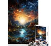 Rompecabezas de 1000 Piezas para Adolescentes Hermoso Cielo Nocturno Juguetes de Bricolaje Regalos de Amigo Secreto Juego Educativo para cumpleaños y Navidad tamaño 38x52cm