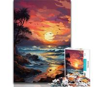 Rompecabezas de 1000 Piezas para Adolescentes Hermoso Paisaje de Atardecer 1000 Piezas para Adolescentes Juguetes educativos de Aprendizaje Juegos Familiares cumpleaños 38x26cm