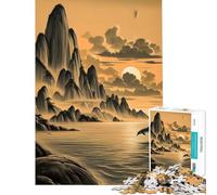 Rompecabezas de 1000 Piezas para Adolescentes Hermoso Salto de Delfines al Atardecer Juguetes educativos Juegos de ingenio para Toda la Familia Regalo de cumpleaños (tamaño 38x26cm)