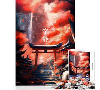 Rompecabezas de 1000 Piezas para Adolescentes Hermosos Juegos relajantes japoneses Mejora la Memoria Juguetes de decoración para el hogar Entrena tu Cerebro y Tus Manos (38x52cm)