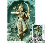 Rompecabezas de 1000 Piezas para Adolescentes hinduismo Dios Rama decoración del hogar Juguetes Regalos de Amigo Secreto Juego Educativo Ayuda a ejercitar el Cerebro tamaño 38x26cm