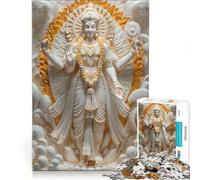 Rompecabezas de 1000 Piezas para Adolescentes hinduismo Dios Vishnu Juegos relajantes Actividades Divertidas en casa Gran Regalo para los Amantes de los Videojuegos 38x52cm